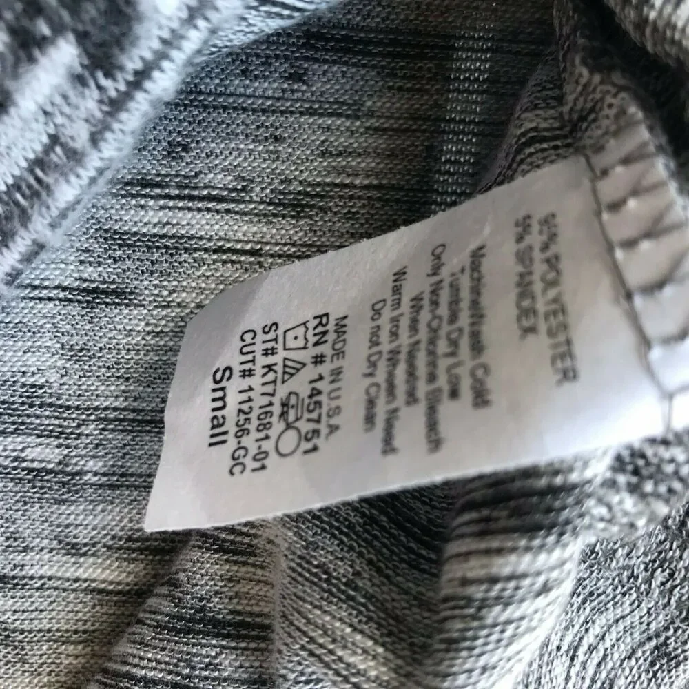 Altar'd State Womens Top Sz S Intimates Heather Gray Black Slouchy Cowl Neck NEW